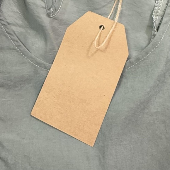 Listicle Top Womens Medium Green Boho Embroidered Crochet Worn Look Casual Shirt - Picture 6 of 9